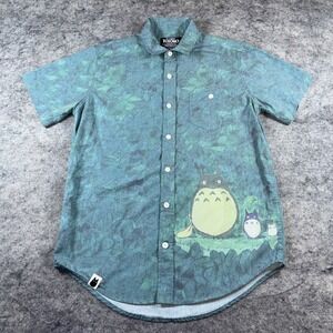 My Neighbor Totoro Studio Ghibli Shirt Men's XS Bioworld Anime SS Button‎ Up